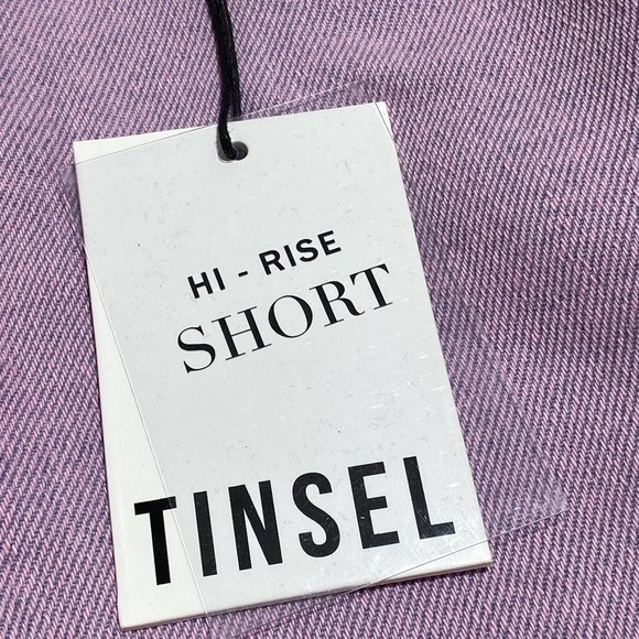 PURPLE Denim Hi-Rise Raw Hem Shorts - Picture 9 of 9